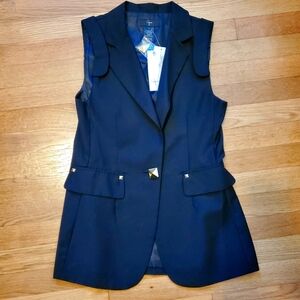 Navy with gold women's size small lined vest